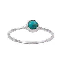 Itsy Bitsy Simulated Turquoise Sterling Silver Band