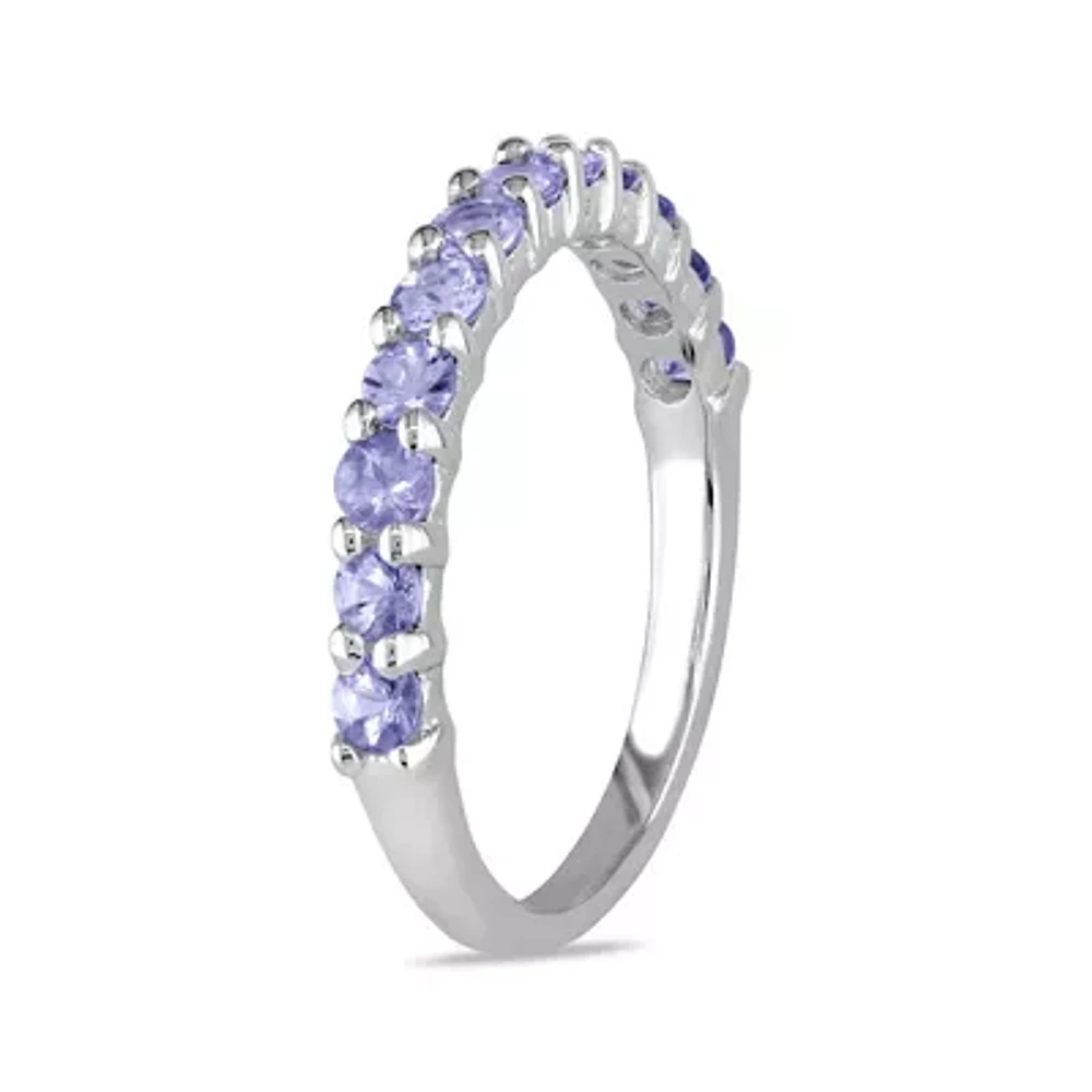 Genuine Tanzanite Sterling Silver Band Ring