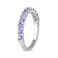 Genuine Tanzanite Sterling Silver Band Ring