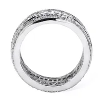 DiamonArt® 8.5MM 4 3/4 CT. T.W. White Cubic Zirconia Platinum Over Silver Rectangular Band