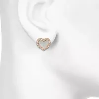 Bijoux Bar Delicates 9.9mm Heart Stud Earrings