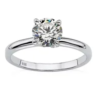 DiamonArt® Womens CT. T.W. White Cubic Zirconia Sterling Silver Round Engagement Ring