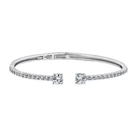 DiamonArt® 3 3/4 CT. T.W. White Cubic Zirconia Sterling Silver Bangle Bracelet