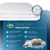 Serta Simply Clean™ Waterproof Antimicrobial Treated Triple Action Mattress Pad