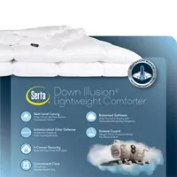 Serta Down Illusion Light Warmth Down Alternative Comforter