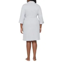 Liz Claiborne Womens Plus 3/4 Sleeve Knee Length Robe