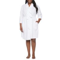 Liz Claiborne Womens Plus 3/4 Sleeve Mid Length Robe
