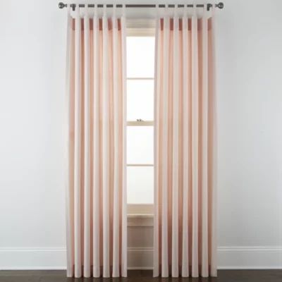 Linden Street Naturals 3-Ways To Hang Light-Filtering Rod Pocket Back Tab Single Curtain Panel