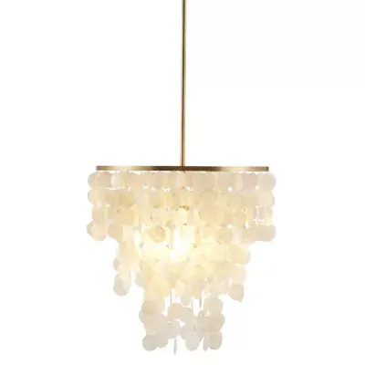 Urban Habitat Isla Layered Capiz Chandelier