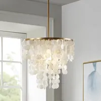 Urban Habitat Isla Layered Capiz Chandelier