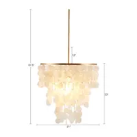 Urban Habitat Isla Layered Capiz Chandelier