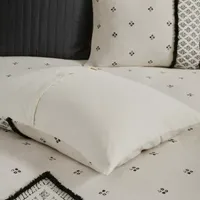 INK+IVY Marta 3 Piece Flax and Cotton Blended Duvet Cover Set