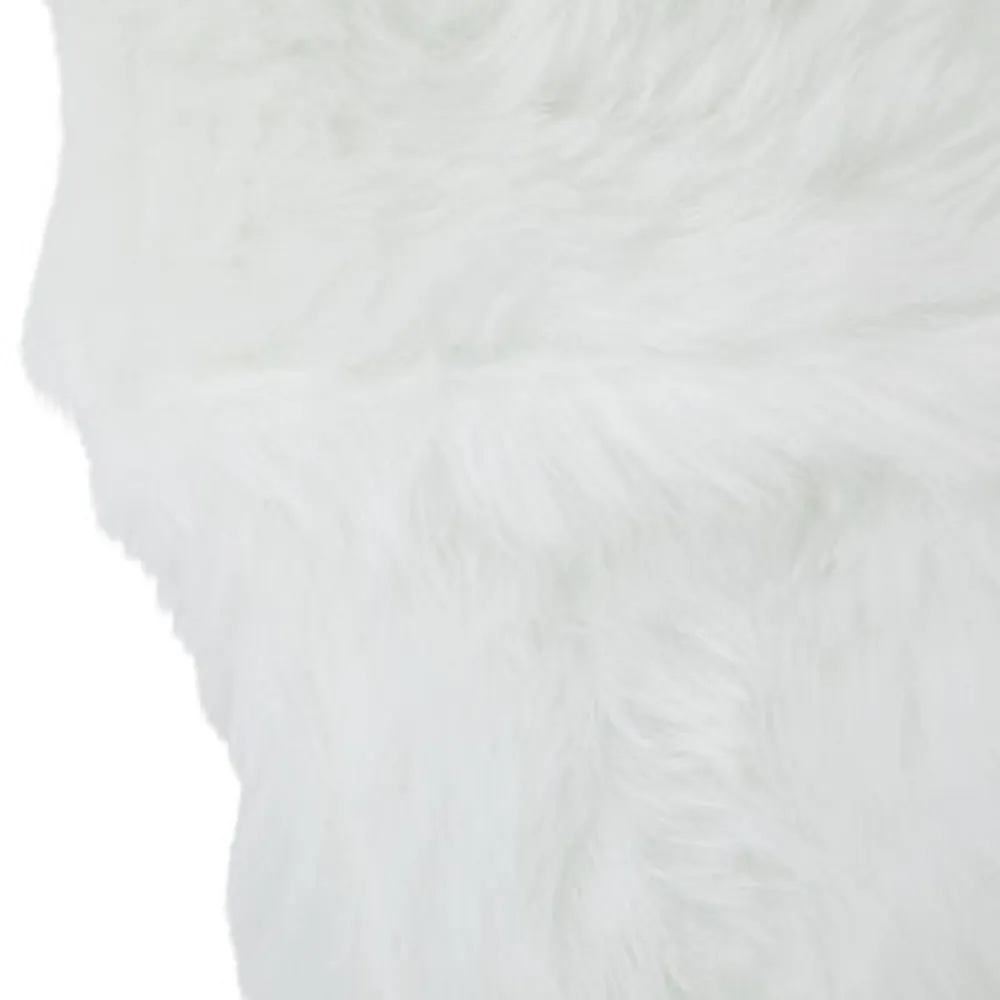 19'' White Plush Christmas Stocking