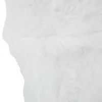 19'' White Plush Christmas Stocking