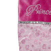 21'' Pink and Silver Glittered Princess Christmas Stocking with Cuff