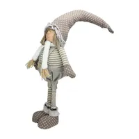 26'' Gray and Brown Standing Nordic Boy Christmas Tabletop Figure