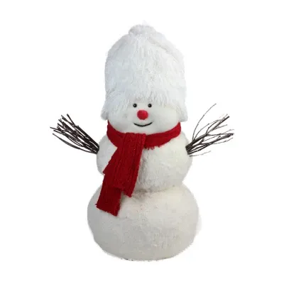 24.5'' Red and White Snowman with Scarf Christmas Tabletop Decor
