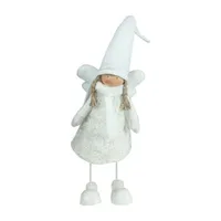 26.75'' White Bobble Girl Angel Christmas Tabletop Figurine