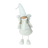 26.75'' White Bobble Girl Angel Christmas Tabletop Figurine