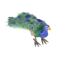 13'' Green and Blue Peacock Tail Feathers Christmas Decor