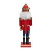 14'' Red and Gold Traditional Christmas Nutcracker King with Scepter Tabletop Figurine