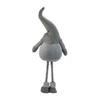 42'' Gray and White Adjustable Height Chubby Smirking Gnome