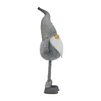 42'' Gray and White Adjustable Height Chubby Smirking Gnome