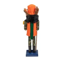 15'' Orange and Green ''Gone Hunting'' Christmas Nutcracker in Camouflage