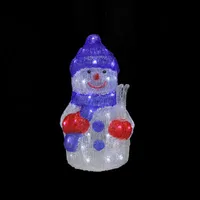 15'' Lighted Commercial Grade Acrylic Snowman Christmas Display Decoration