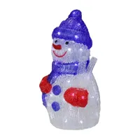 15'' Lighted Commercial Grade Acrylic Snowman Christmas Display Decoration