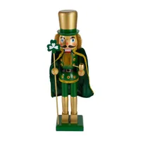 15'' Green and Gold Luck of the Irish Christmas Nutcracker