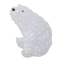 18.5'' Lighted Commercial Grade Acrylic Polar Bear Christmas Display Decoration