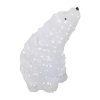 18.5'' Lighted Commercial Grade Acrylic Polar Bear Christmas Display Decoration