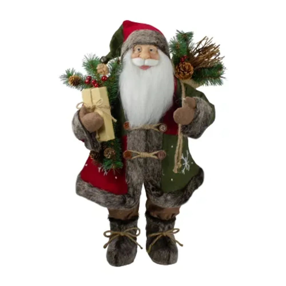 24'' Country Rustic Santa Claus with Snowflake Jacket Christmas Figure