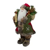 24'' Country Rustic Santa Claus with Snowflake Jacket Christmas Figure