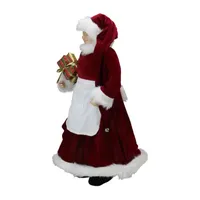 24'' Traditional Mrs Claus with Braided Hair and Gifts Christmas Figure