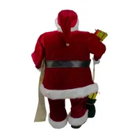 32'' Traditional Santa Claus with Gift Bag and List Christmas Figure