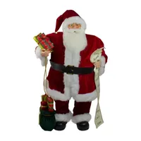 32'' Traditional Santa Claus with Gift Bag and List Christmas Figure