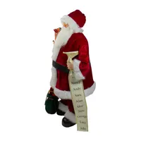 32'' Traditional Santa Claus with Gift Bag and List Christmas Figure