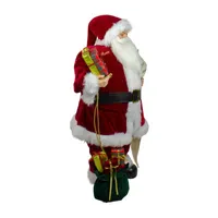 32'' Traditional Santa Claus with Gift Bag and List Christmas Figure