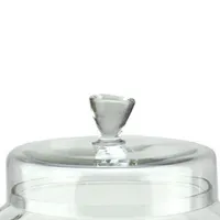 14.5'' Clear Segmented Glass Container with Lid