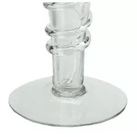 15.75'' Clear Transparent Spiral Glass Trumpet Vase