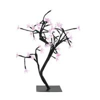 18'' LED Lighted Japanese Sakura Blossom Flower Tree - Pink Lights