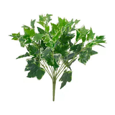 19'' Green and White Two Toned Artificial Sweet Potato Spring Floral Bush