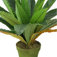 22'' Potted Artificial Green and Brown Bird Nest Fern Plant