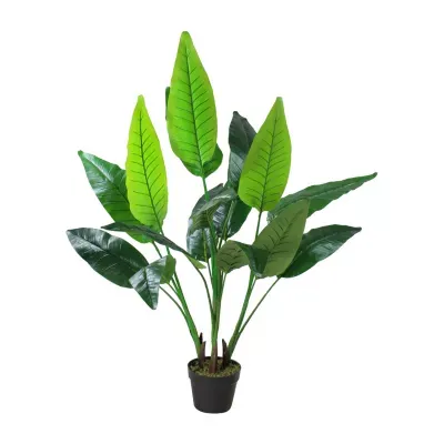51'' Green and Black Traveller's Artificial Tree Pot