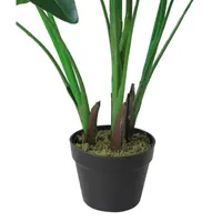 51'' Green and Black Traveller's Artificial Tree Pot