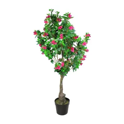 74.5'' Pink and Red Potted Artificial Bougainvillea Tree
