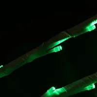 Set of 6 Enchanted Garden LED Green Lighted Branch Sprays 6'