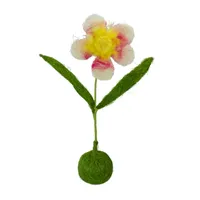 19'' Green and Yellow Fuchsia Spring Floral Tabletop Decor